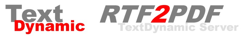 TextDynamic and RTF2PDF Manual (.NET, ActiveX)